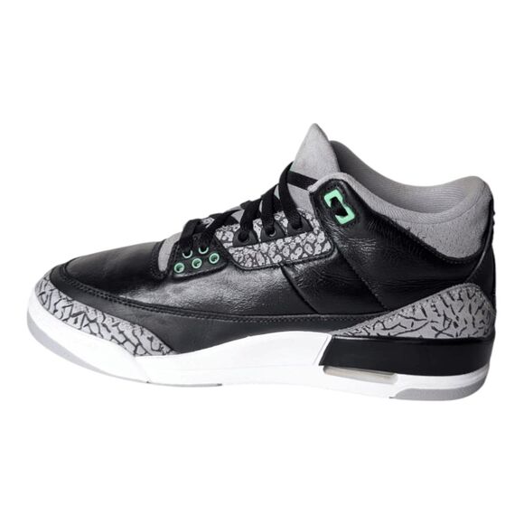 NIKE Air Jordan 3 Retro \'Green Glow\' Sneakers Size 8 main image 7
